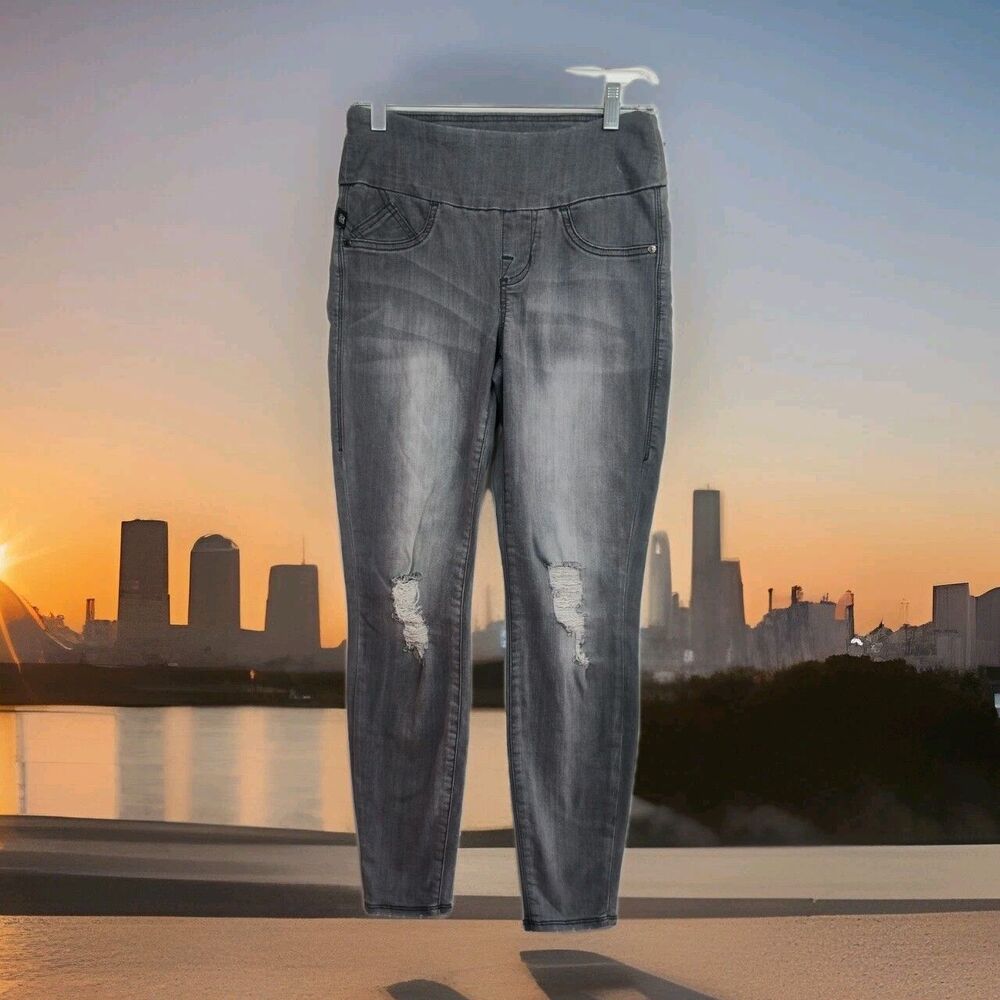 Rock &‎ Republic Denim RX Fever Pull On Jeggings, women's XS, distressed, gray